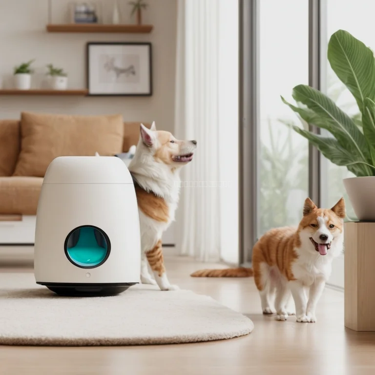 Happy dog with AI tracking collar