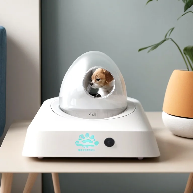 Happy dog with AI tracking collar